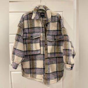 Zara shacket shirt jacket oversized size s-m